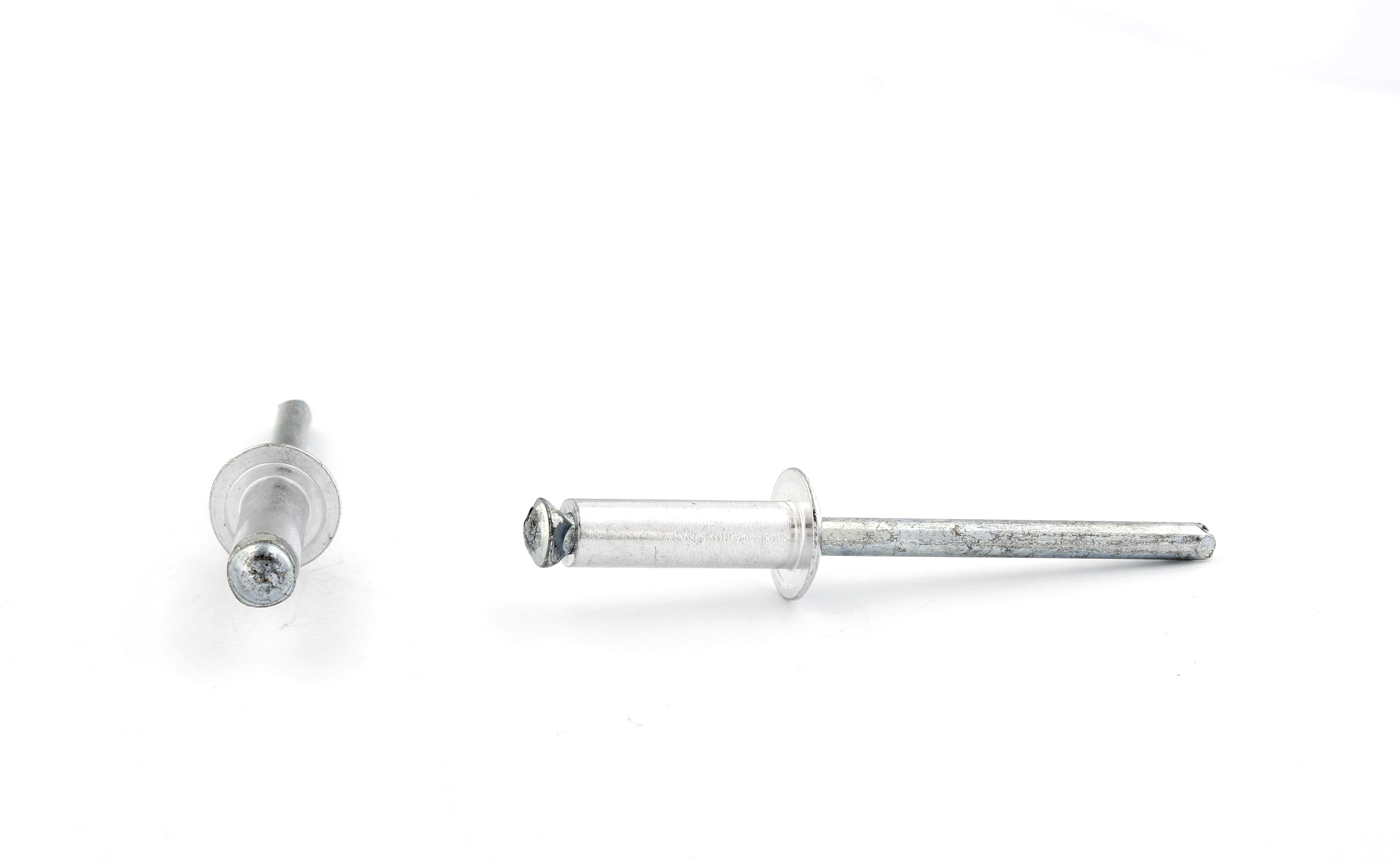 SPLITT BLINDNAGLE MED PANHODE, ALUMINIUM/STÅL